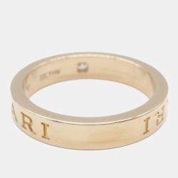 Bvlgari 18K Rose Gold, Diamond Bvlgari Bvlgari Band Ring EU 57