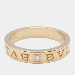 Bvlgari 18K Rose Gold, Diamond Bvlgari Bvlgari Band Ring EU 57