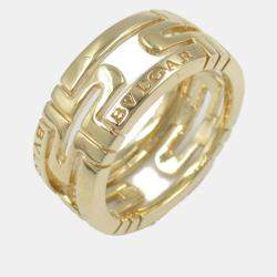 Bvlgari 18K Yellow Gold Parentesi Band Ring EU 48