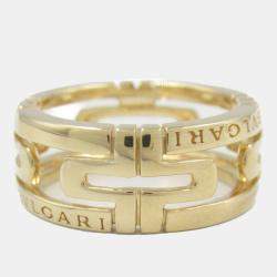 Bvlgari 18K Yellow Gold Parentesi Band Ring EU 48