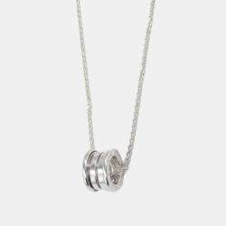 Bvlgari 18K White Gold B.Zero1 Pendant Necklace