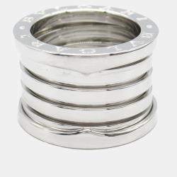 Bvlgari 18K White Gold B.Zero1 Band Ring EU 50
