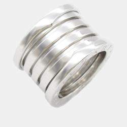 Bvlgari 18K White Gold B.Zero1 Band Ring EU 50