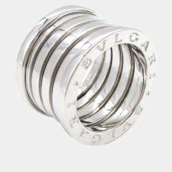 Bvlgari 18K White Gold B.Zero1 Band Ring EU 50