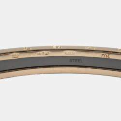 Bvlgari 18K Rose Gold and Ceramic B.Zero1 Cuff Bracelet