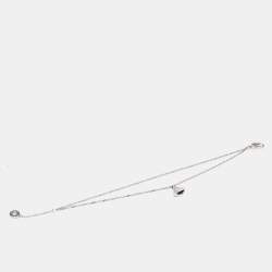 Pre Owned Bvlgari Divas' Dream Diamond 18k White Gold Charm Bracelet SM