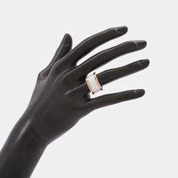 Bvlgari 18K Rose Gold and Ceramic B.Zero1 Band Ring EU 52