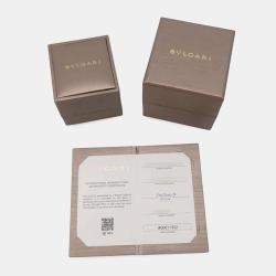 Bvlgari 18K Rose Gold and Ceramic B.Zero1 Band Ring EU 46