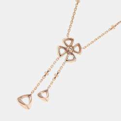 Bvlgari 18K Rose Gold, Diamond Fiorever Necklace