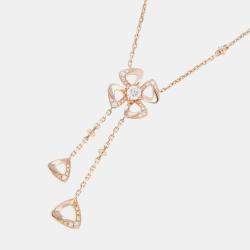 Bvlgari 18K Rose Gold, Diamond Fiorever Necklace