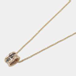 Bvlgari 18k Rose Gold B.Zero1 Ceramic Pendant Necklace