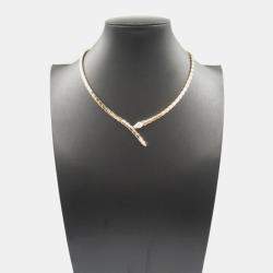 Bvlgari 18K Rose Gold Diamond Serpenti Viper Necklace
