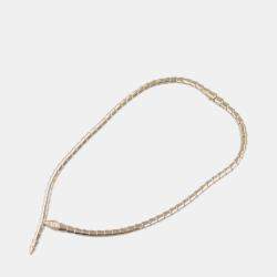 Bvlgari 18K Rose Gold Diamond Serpenti Viper Necklace