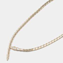 Bvlgari 18K Rose Gold Diamond Serpenti Viper Necklace