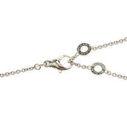 Pre Owned Bvlgari Cicladi 18k White Gold Rotating Disc Pendant Chain Necklace