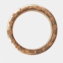 Bvlgari B.Zero1 4-Band White Ceramic 18k Rose Gold Band Ring Size 57