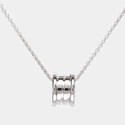 Bvlgari B.Zero1 18k White Gold Pendant Necklace