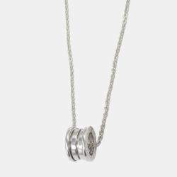 Bvlgari 18K White Gold B.Zero1 Pendant Necklace
