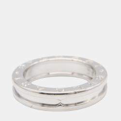 Bvlgari 18K White Gold B.Zero1 Band Ring EU 51