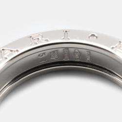 Bvlgari 18K White Gold B.Zero1 Band Ring EU 51