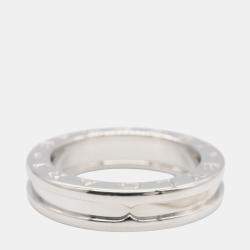 Bvlgari 18K White Gold B.Zero1 Band Ring EU 51