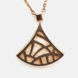 Bvlgari Divas' Dream Mother of Pearl Diamond 18k Rose Gold Necklace