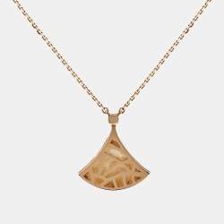 Bvlgari Divas' Dream Mother of Pearl Diamond 18k Rose Gold Necklace