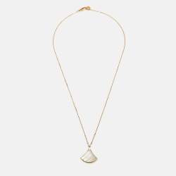 Bvlgari Divas' Dream Mother of Pearl Diamond 18k Rose Gold Necklace
