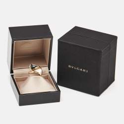 Bvlgari Divas' Dream Onyx Mother of Pearl 18k Rose Gold RIng Size 51