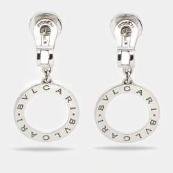 Bvlgari Bvlgari Bvlgari Onyx 18k White Gold Dangle Earrings