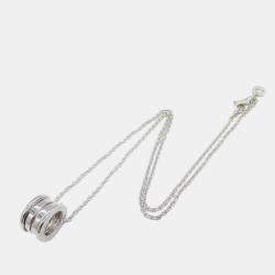 Bvlgari 18K White Gold Small B.zero1 Pendant Necklace