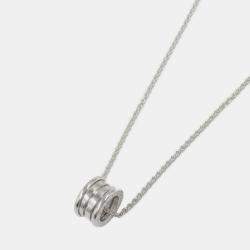Bvlgari 18K White Gold Small B.zero1 Pendant Necklace