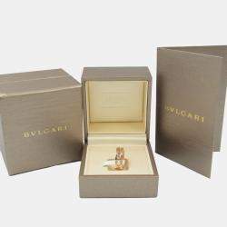 Bvlgari 18K Rose Gold B.Zero1 One Band Ring with Openword Logo Spiral