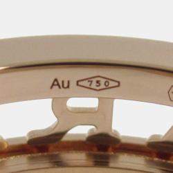 Bvlgari 18K Rose Gold B.Zero1 One Band Ring with Openword Logo Spiral