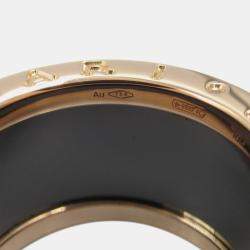 Bvlgari 18K Rose Gold and Ceramic B.Zero1 Three Band Ring
