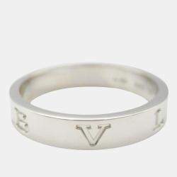 Bvlgari B.Zero1 18K White Gold Band Ring EU 54