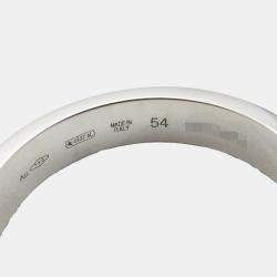 Bvlgari B.Zero1 18K White Gold Band Ring EU 54