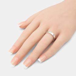 Bvlgari B.Zero1 18K White Gold Band Ring EU 54