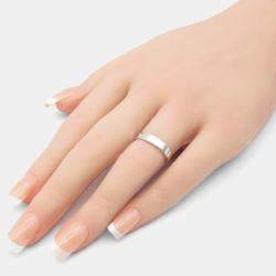 Bvlgari B.Zero1 18K White Gold Band Ring EU 51