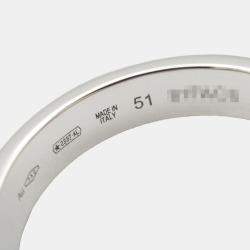 Bvlgari B.Zero1 18K White Gold Band Ring EU 51