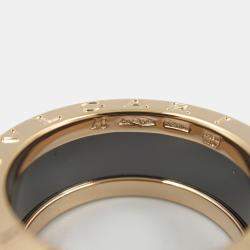 Bvlgari B.Zero1 18K Rose Gold and Ceramic Band Ring EU 48