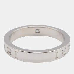 Bvlgari B.Zero1 18K White Gold and Diamond B.Zero1 Band Ring EU 56