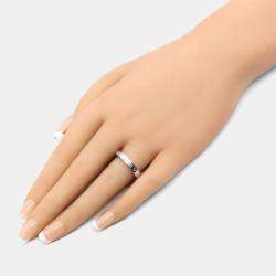 Bvlgari B.Zero1 18K White Gold and Diamond B.Zero1 Band Ring EU 56