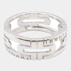 Pre Owned خاتم بلغاري بارينتيسي ذهب أبيض عيار 18 مقاس EU 53