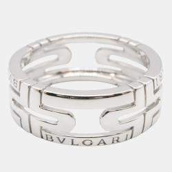 Pre Owned خاتم بلغاري بارينتيسي ذهب أبيض عيار 18 مقاس EU 53