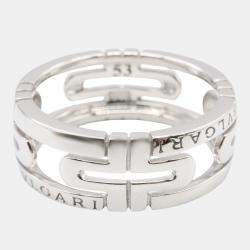 Pre Owned خاتم بلغاري بارينتيسي ذهب أبيض عيار 18 مقاس EU 53