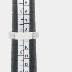 Pre Owned Bvlgari B.Zero1 18K White Gold and Diamond Band Ring EU 47