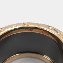 Bvlgari B.Zero1 18K Rose Gold and Ceramic Band Ring EU 50