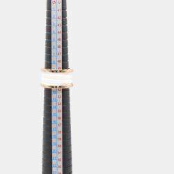 Bvlgari B.Zero1 18K Rose Gold and Ceramic Band Ring EU 52