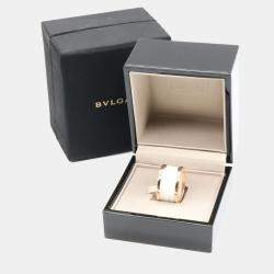 Bvlgari B.Zero1 18K Rose Gold and Ceramic Band Ring EU 52